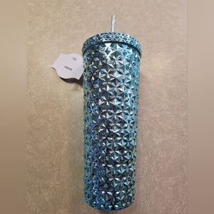 Green Shiney Tumbler with Straw